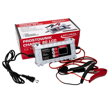 Prostownik mikroprocesorowy Weldman CHARGE 80 LCD