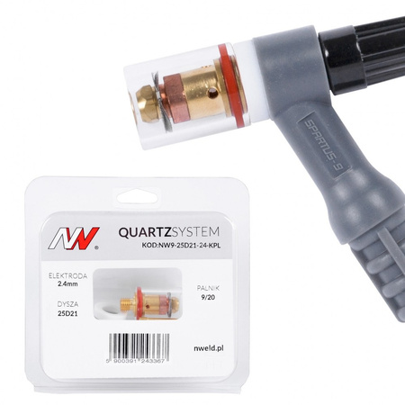 QUARTZSystem - mała soczewka dysza S, wymienne sitko 9/20 [na elektrodę 2.4mm]
