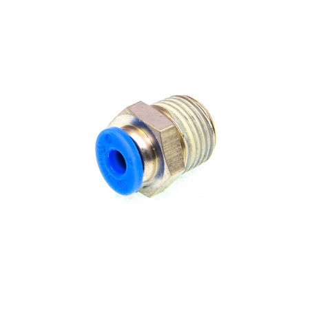 ZŁĄCZKA PROSTA WTYKOWA WĄŻ 4MM GWINT 1/4 SPC04-02