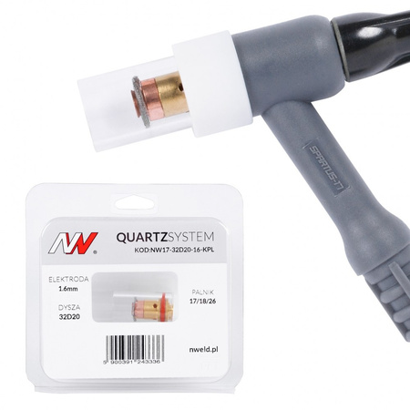 QUARTZSystem - mała soczewka dysza S 17/18/26 [na elektrodę 1.6mm]
