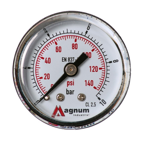 MANOMETR 40 MM 0-10 BAR Z PRZYŁĄCZEM TYLNYM G1/8