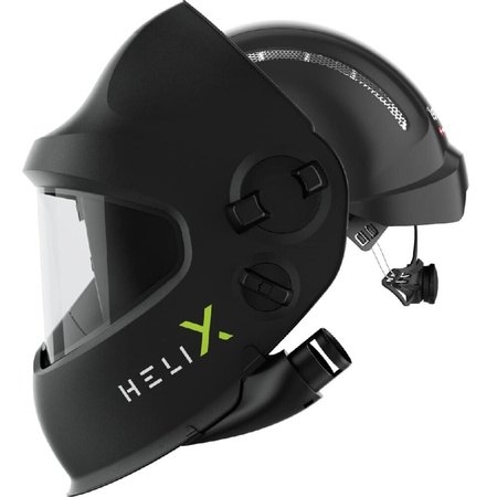 Przyłbica spawalnicza Optrel Helix Pure Air Clt z przemysłowym hełmem ochronnym