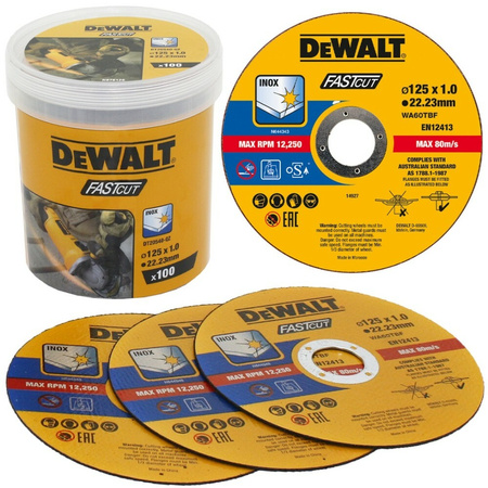 Tarcza do cięcia DeWalt DT20540 - 125x1.0 mm wiaderko 100 sztuk