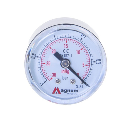WAKUOMETR 40 MM -1 DO 0 BAR Z PRZYŁĄCZEM TYLNYM G1/8