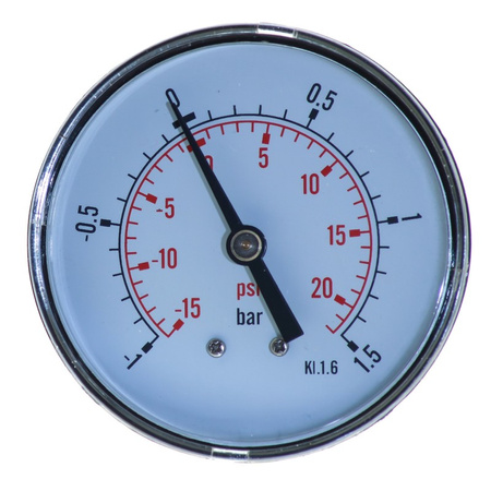 MANOWAKUOMETR 63 MM -1 DO 1.5 BAR Z PRZYŁĄCZEM TYLNYM G1/4