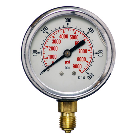 MANOMETR GLICERYNOWY 63 MM DOLNY 0-600 BAR G1/4