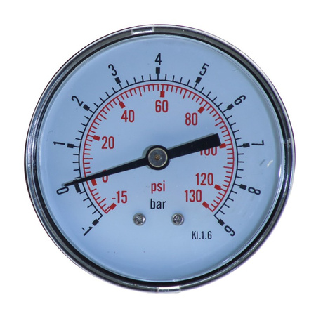 MANOWAKUOMETR 63 MM -1 DO 9 BAR Z PRZYŁĄCZEM TYLNYM G1/4