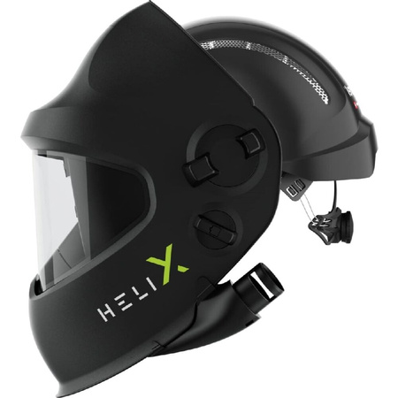 Przyłbica spawalnicza Optrel Helix Pure Air 2.5 z przemysłowym hełmem ochronnym