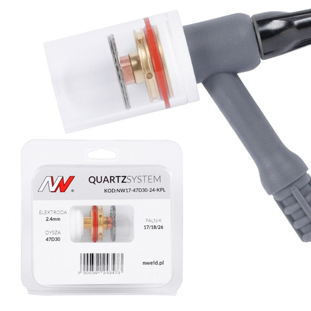 QUARTZSYSTEM - duża soczewka dysza L 17/18/26 [na elektrodę 2.4mm]