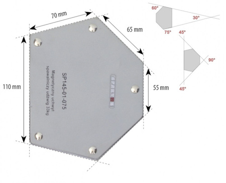 Magnetyczny uchwyt spawalniczy udźwig: 33kg