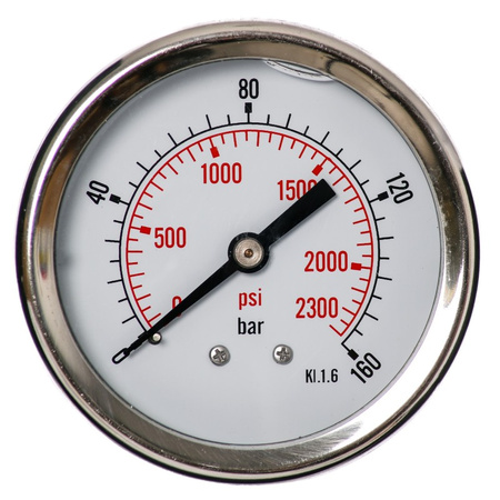 MANOMETR GLICERYNOWY 63 MM TYLNY 0-160 BAR G1/4