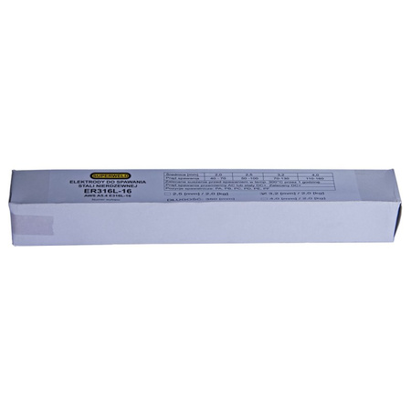 Elektrody do stal kwasoodpornej INOX 316L Ø2.5 2kg SUPERWELD