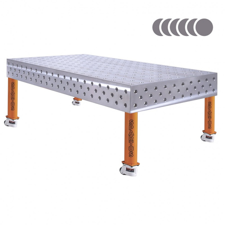 HERMES 3D 2000 x 1000 x 200 [4 nogi z kółkami L=450]