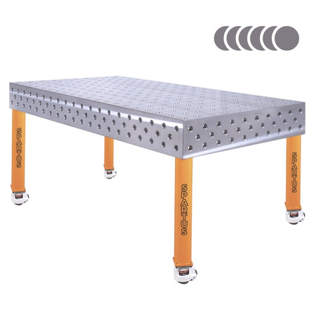 HERMES 3D 2000 x 1000 x 200 [4 nogi z kółkami L=550]