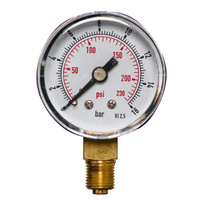 MANOMETR 40 MM 0-16 BAR Z PRZYŁĄCZEM DOLNYM G1/8
